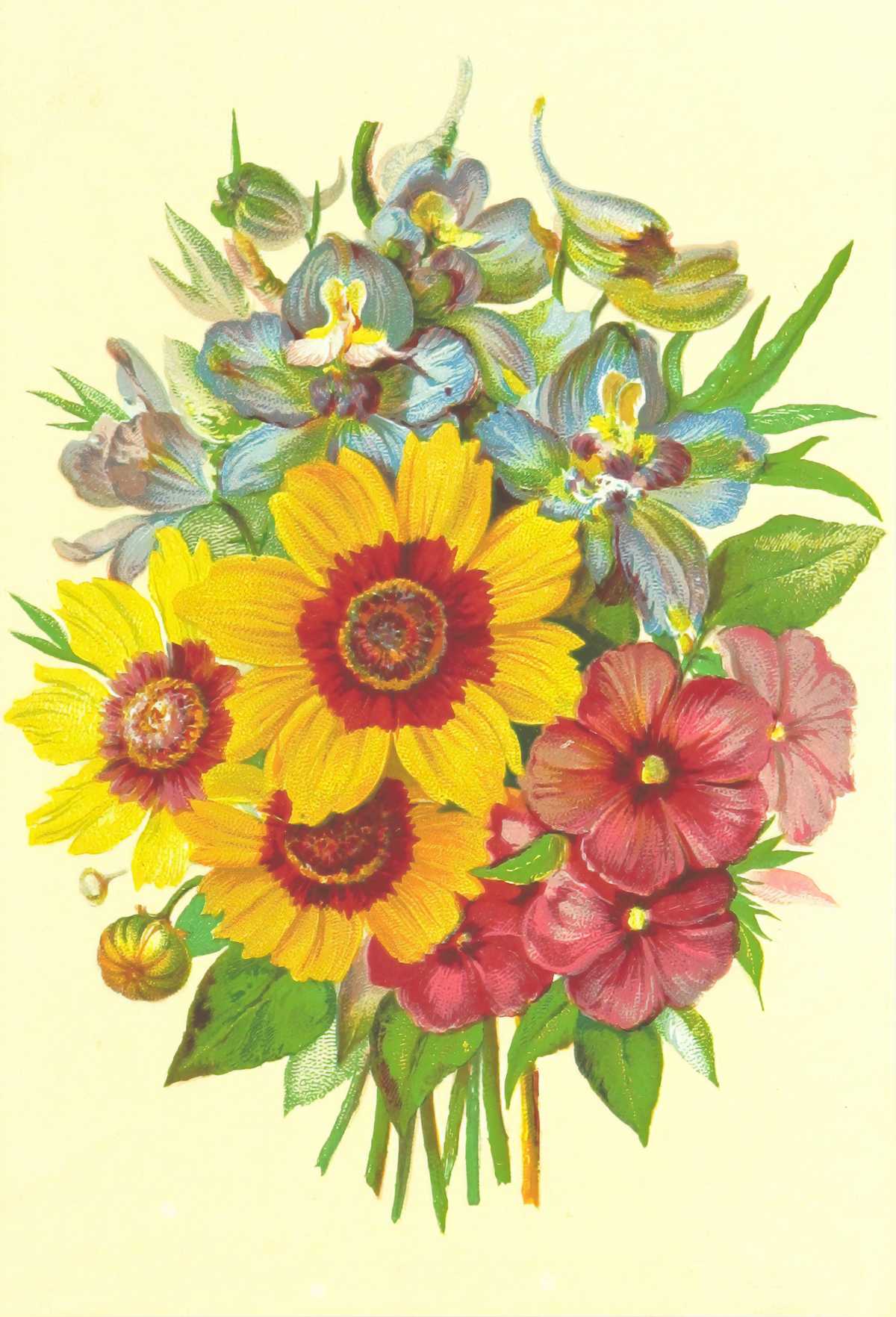 Sign that shows flowers.